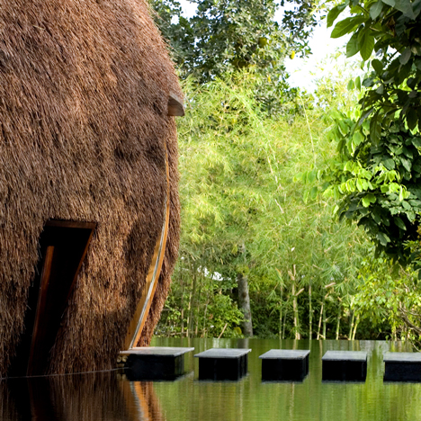 Vietnamese thatched hideaway via Dezeen – 7 lovely things for the weekend at https://ellasplace.co.uk
