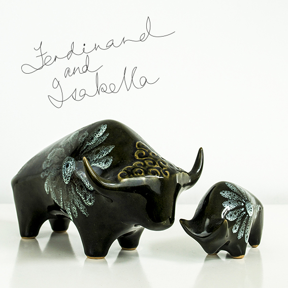 Ceramic Bulls (C) Ella Johnston ellasplace.co.uk
