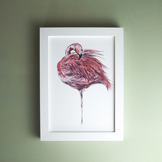 Flamingo Print by Ella Johnston ellasplace.co.uk