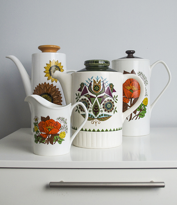Vintage Teapots Vignette ellasplace.co.uk