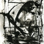 PORT PIECES: Abstract Ink landscape, Indian ink on Arches watercolour paper, Ella Johnston