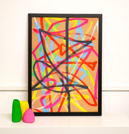 Definitely Myself, abstract art poster, limited edition signed and numbered. Ella Johnston